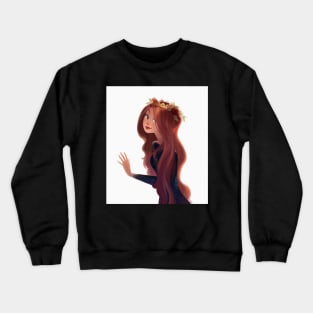 Red Hair and Roses Crewneck Sweatshirt